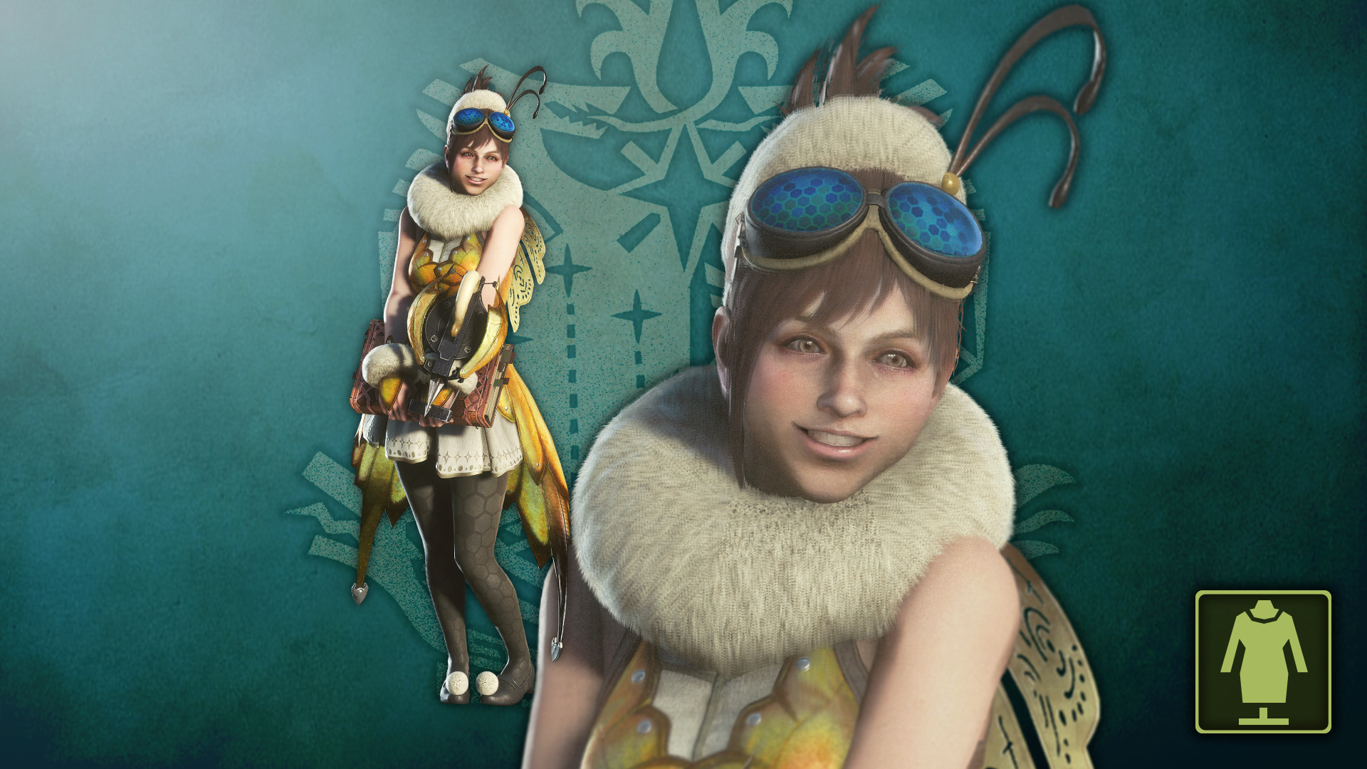 Monster Hunter: World - The Handler's Busy Bee Dress Featured Screenshot #1