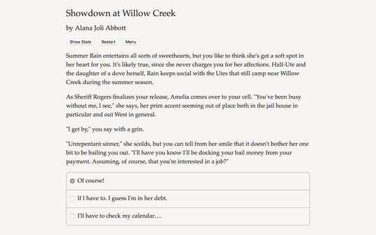 Showdown at Willow Creek.