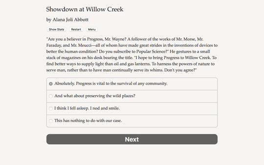 Showdown at Willow Creek.