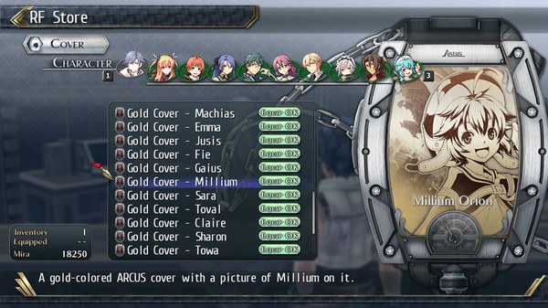 The Legend of Heroes: Trails of Cold Steel II - All Arcus Covers.