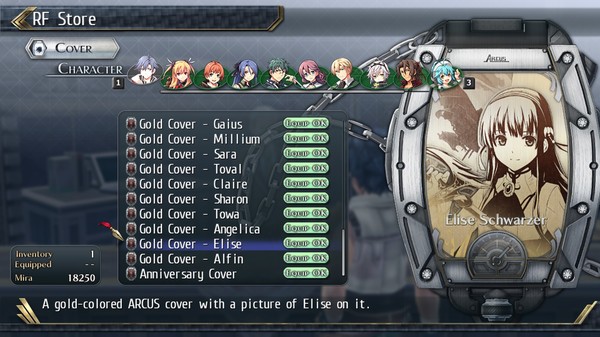 The Legend of Heroes: Trails of Cold Steel II - All Arcus Covers.