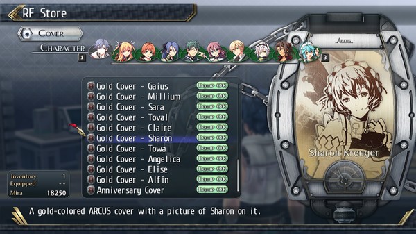 The Legend of Heroes: Trails of Cold Steel II - All Arcus Covers.