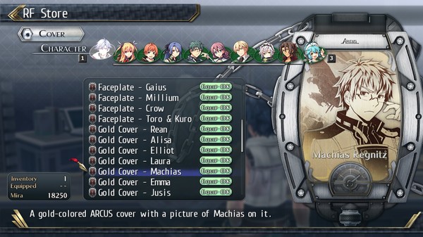 The Legend of Heroes: Trails of Cold Steel II - All Arcus Covers.