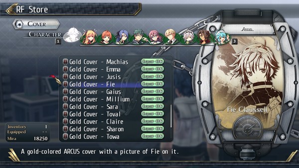 The Legend of Heroes: Trails of Cold Steel II - All Arcus Covers