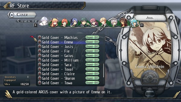 The Legend of Heroes: Trails of Cold Steel II - All Arcus Covers.