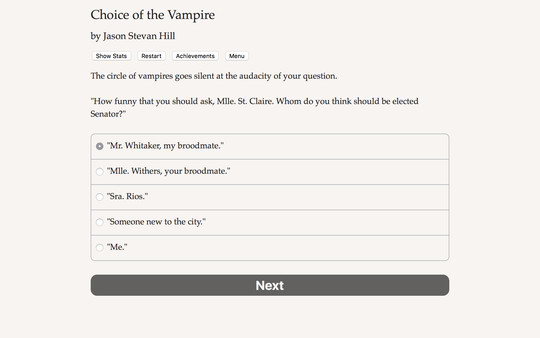 Choice of the Vampire