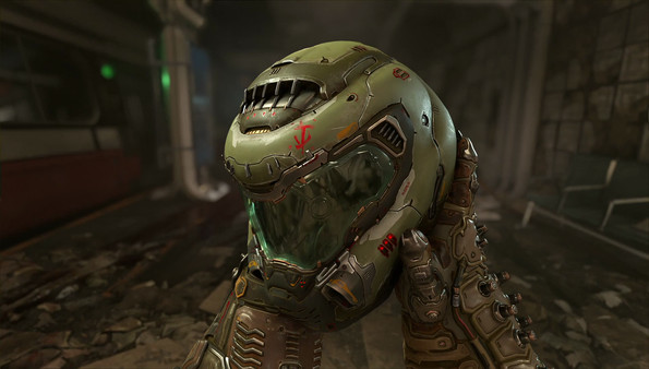 Screenshot of DOOM Eternal gameplay showing in-action mechanics