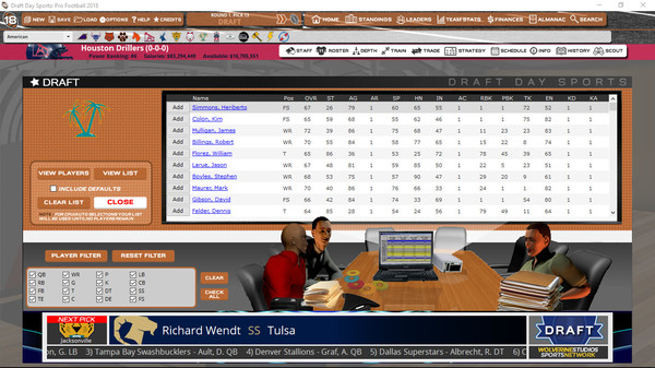 Draft Day Sports: Pro Football 2018.