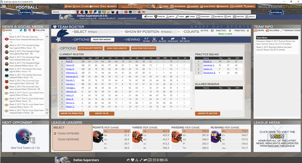 Draft Day Sports: Pro Football 2018.