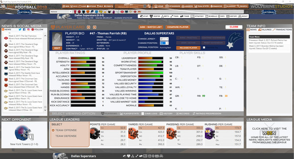 Draft Day Sports: Pro Football 2018.