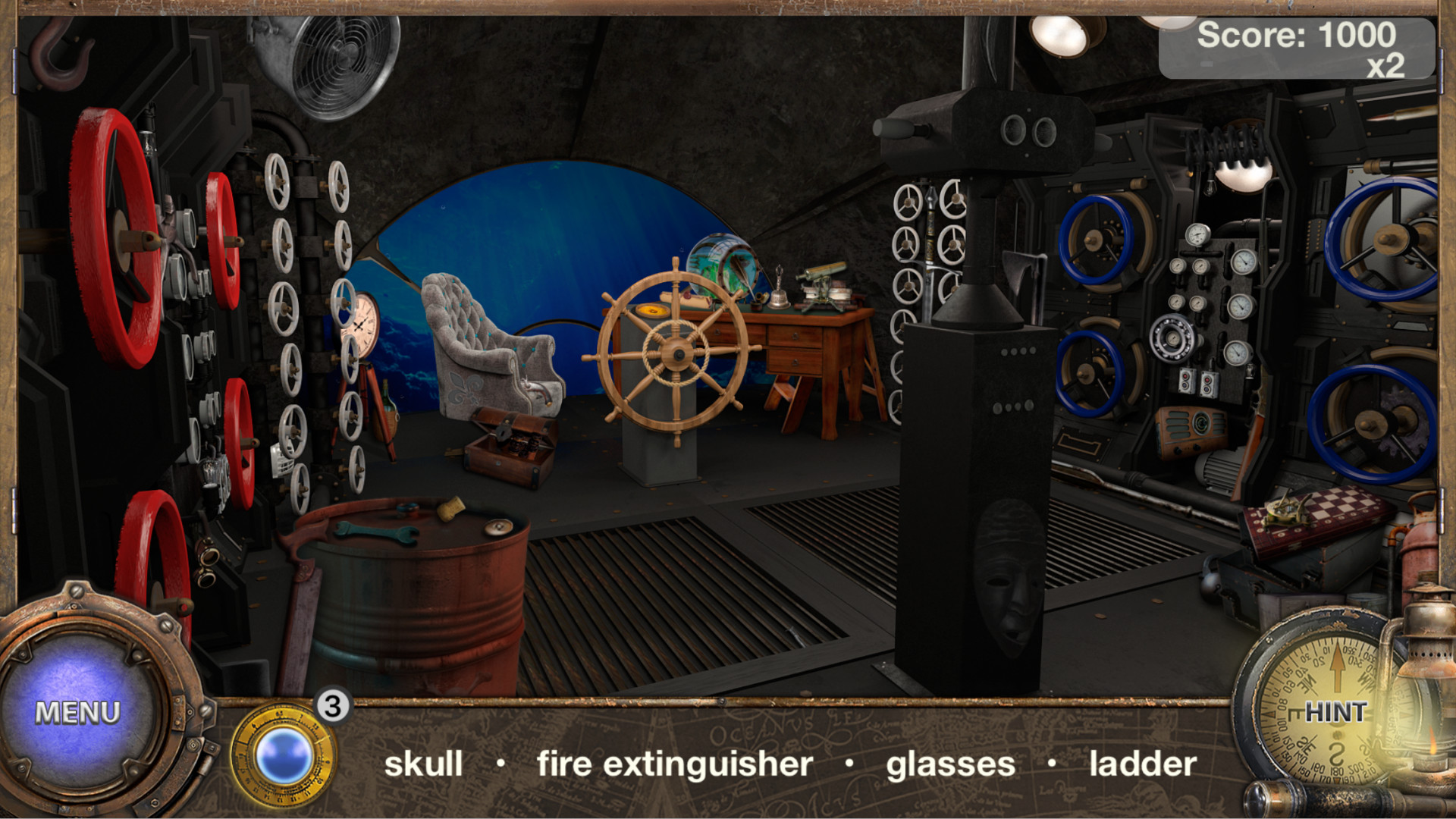 Hidden Object Adventure: Captain Nemo. Objets Cachés