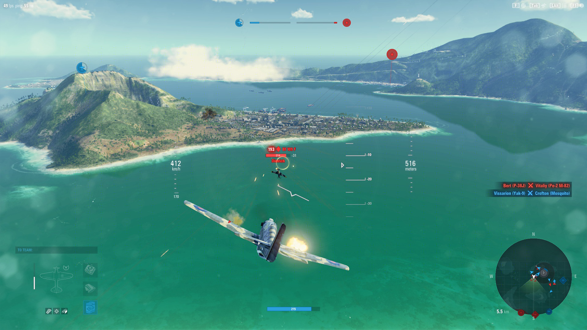 screenshot of World of Warplanes 7