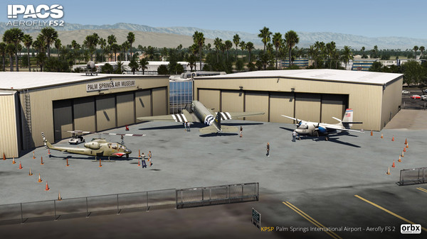 Screenshot z Aerofly FS 2 - Orbx - Palm Springs International Airport