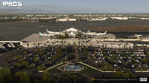 Screenshot z Aerofly FS 2 - Orbx - Palm Springs International Airport