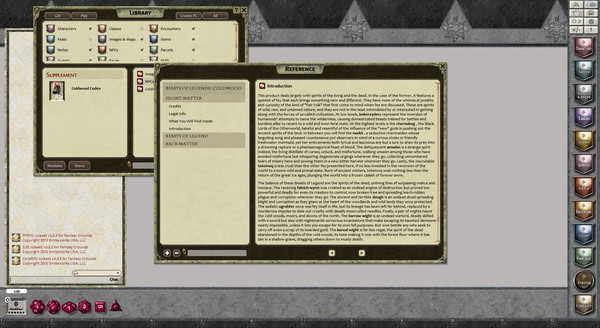 Fantasy Grounds - Beasts of Legend: Coldwood Codex (PFRPG)
