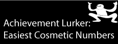 Achievement Lurker: Easiest Cosmetic Numbers