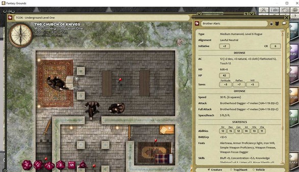 Fantasy Grounds - Compass Point #6: Town Church - Brotherhood of Knives (PFRPG)