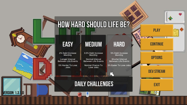 Life and Debt: A Real Life Simulator