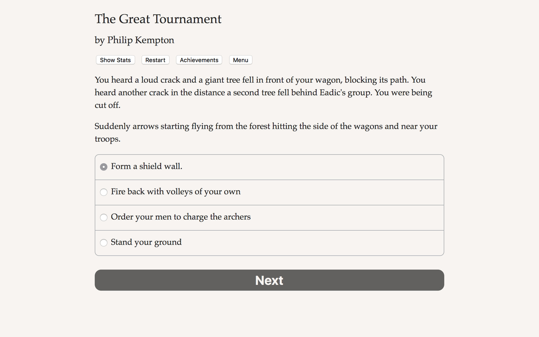 The Great Tournament Demo Featured Screenshot #1