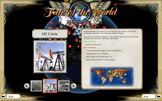 Screenshot z Fate of the World