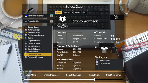 Rugby League Team Manager 2018 - Season 2018 Update