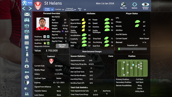 Rugby League Team Manager 2018 - Season 2018 Update