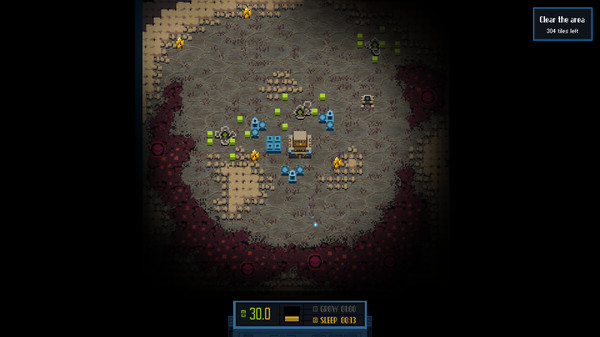 Screenshot of Protolife gameplay showing in-action mechanics