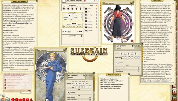 Fantasy Grounds - Noir Knights Intro Pack (Savage Worlds)