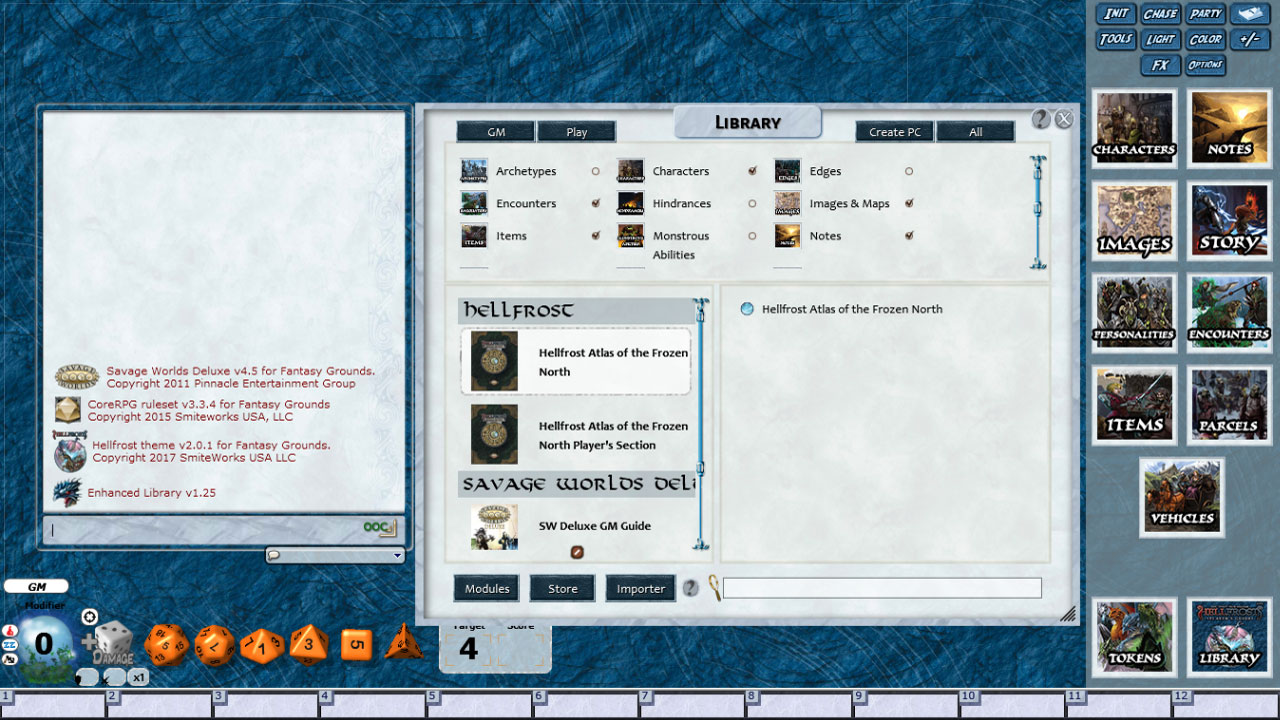Fantasy Grounds - Hellfrost: Atlas of the Frozen North (Savage Worlds) screenshot 4