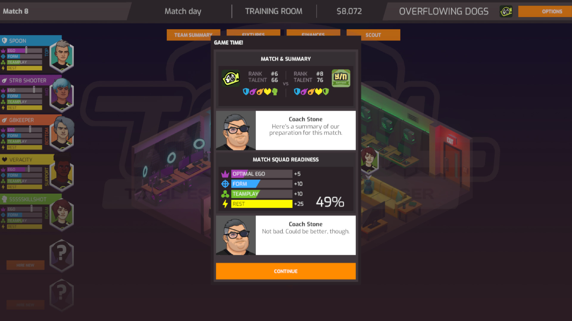 #4. Total Esports Action Manager (Steam) Podle: Mighty Games