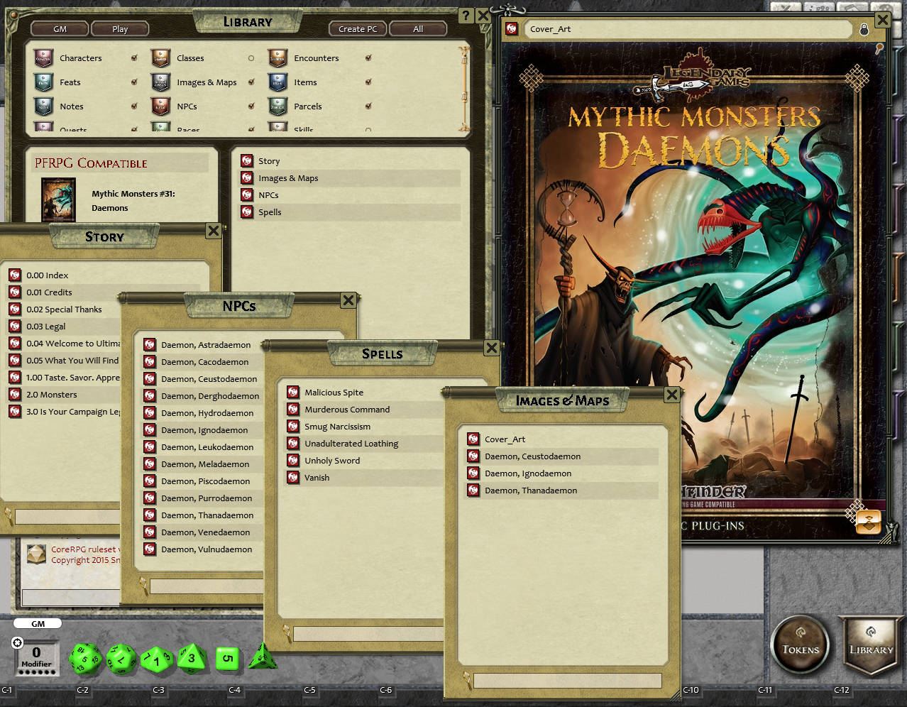 Fantasy Grounds - Mythic Monsters #31: Daemons (PFRPG) Featured Screenshot #1