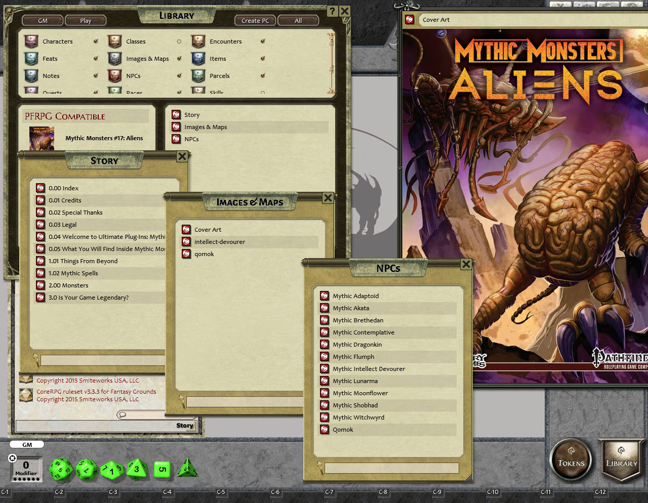 Fantasy Grounds - Mythic Monsters #17: Aliens (PFRPG) Featured Screenshot #1