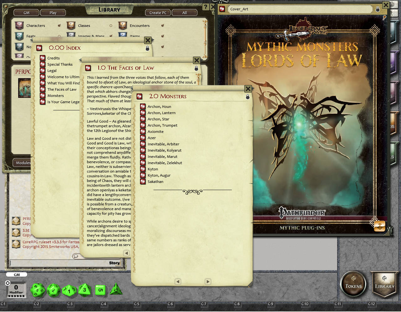 Fantasy Grounds - Mythic Monsters #25: Lords of Law (PFRPG) Featured Screenshot #1