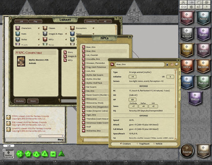 Fantasy Grounds - Mythic Monsters #28: Animals (PFRPG)