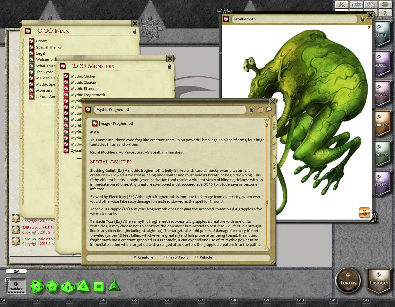 Fantasy Grounds - Mythic Monsters #18: Aberrations (PFRPG) Featured Screenshot #1