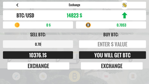 Screenshot z Bitcoin