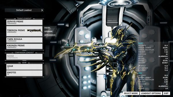 Warframe Zephyr Prime Access: Turbulence Pack