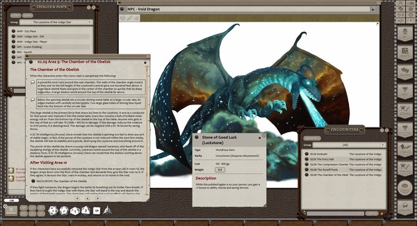 Screenshot z Fantasy Grounds - Eldritch Lairs (5E)