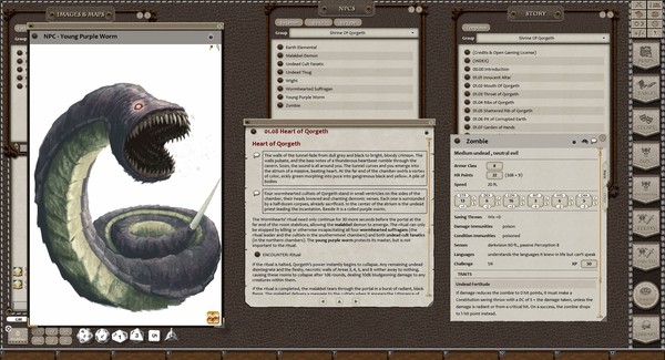 Screenshot z Fantasy Grounds - Eldritch Lairs (5E)