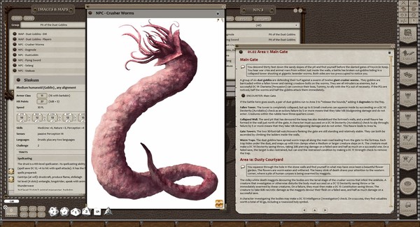 Screenshot z Fantasy Grounds - Eldritch Lairs (5E)