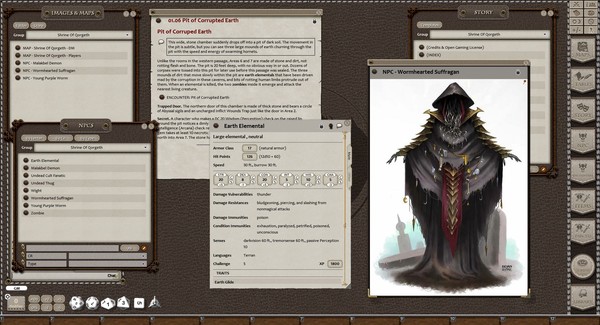 Screenshot z Fantasy Grounds - Eldritch Lairs (5E)