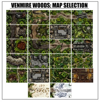 Fantasy Grounds - Meanders Map Pack: Venmire Woods (Map Pack)