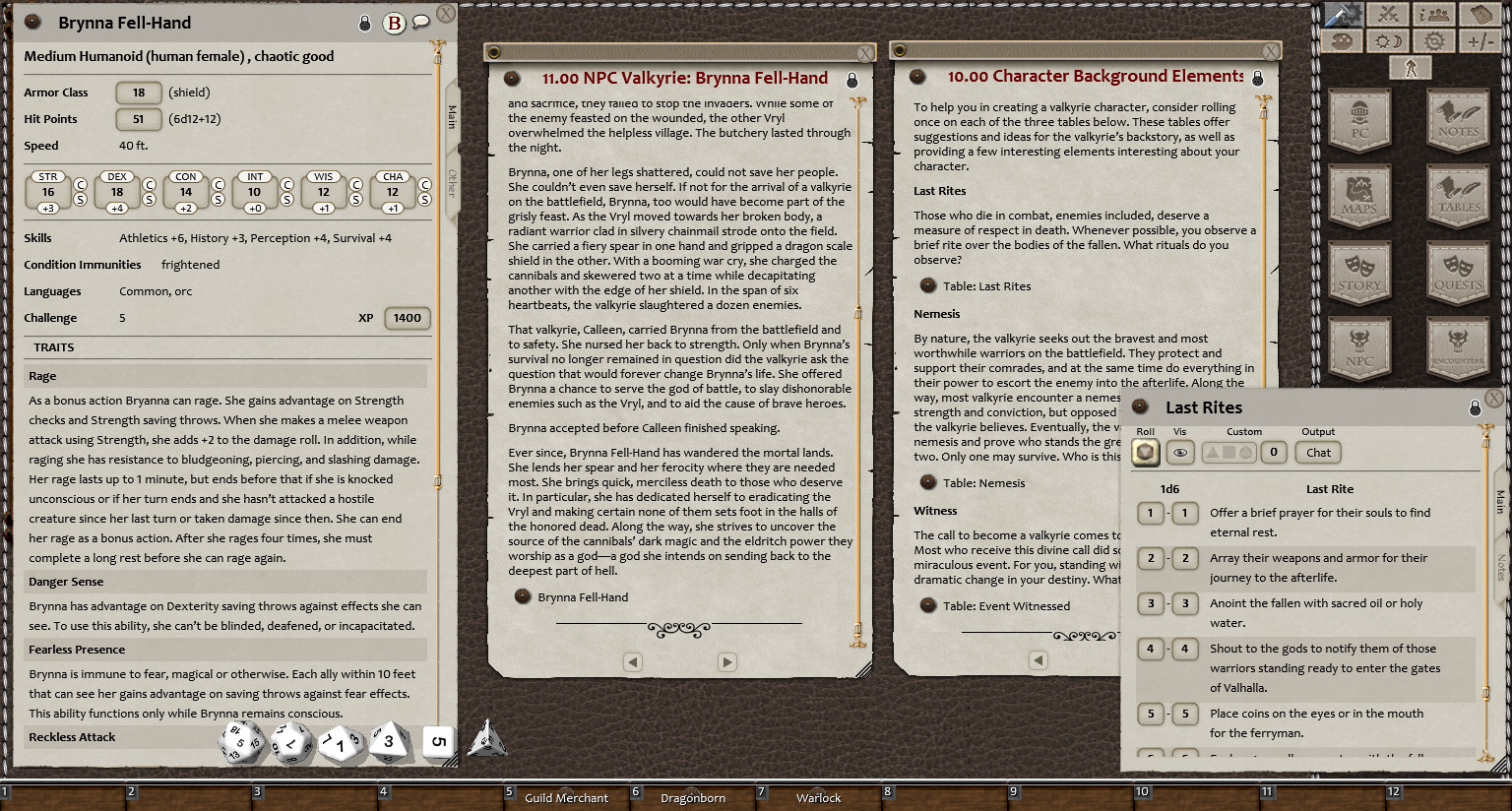 Fantasy Grounds - The Valkyrie: A New Hybrid Class (5E)のスクリーンショット 1