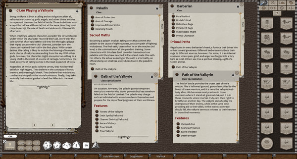 Fantasy Grounds - The Valkyrie: A New Hybrid Class (5E)