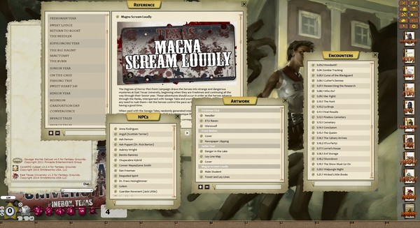 Fantasy Grounds - ETU: Degrees of Horror (Savage Worlds)