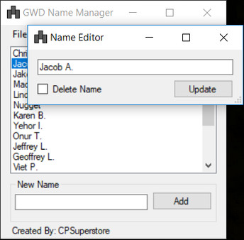 Screenshot z Galaxy Wide Domination - Name Manager