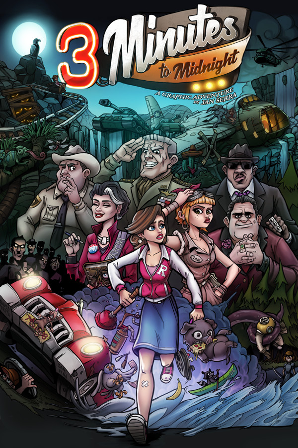 Capa de 3 Minutes to Midnight® - A Comedy Graphic Adventure