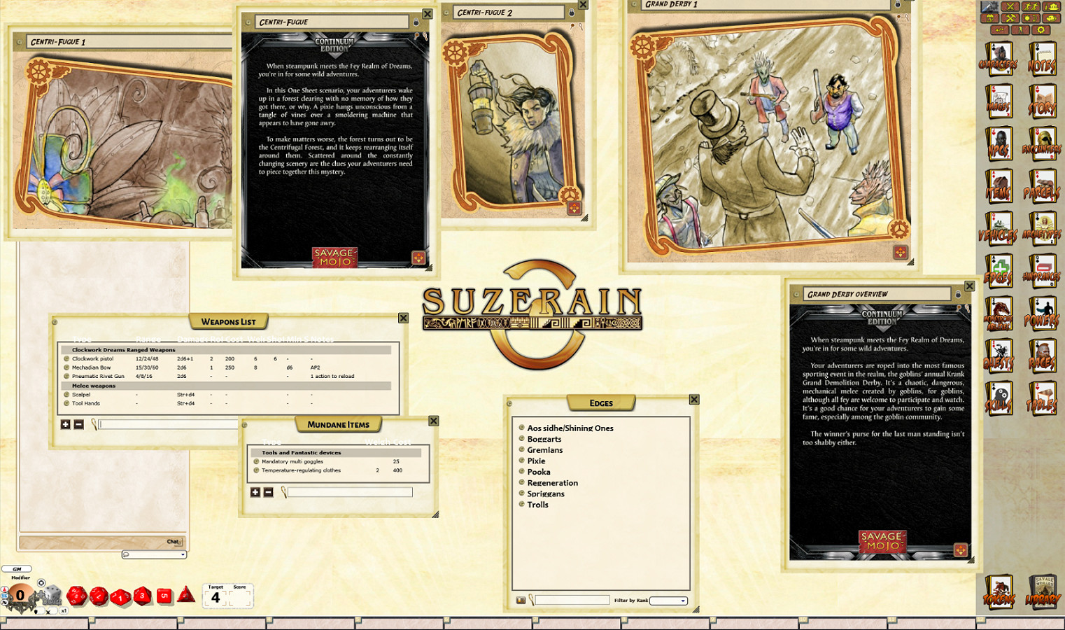 Fantasy Grounds - Clockwork Dreams Intro Pack (Savage Worlds) screenshot 3