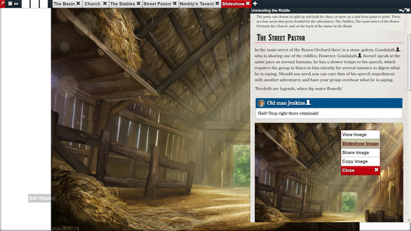 Screenshot z GM Forge - Virtual Tabletop