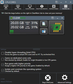 KHAiHOM.com - CPUCores :: ClearMem Lite